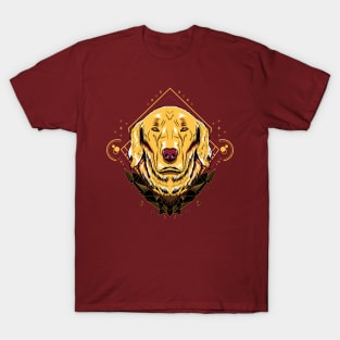 golden retriever geometric face T-Shirt